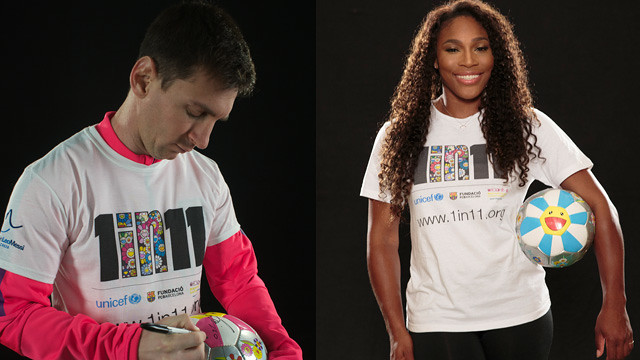 Leo Messi y Serena Williams, con la campaña #1in11 Leo Messi y Serena Williams, con la campaña #1in11