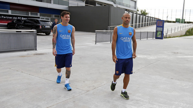 Messi and Mascherano have come back to work earlier than expected / MIGUEL RUIZ-FCB