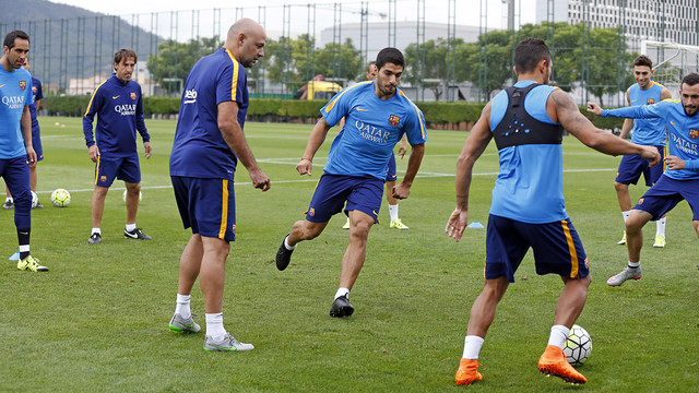 Luis Suárez during training on Monday / MIGUEL RUIZ - FCB