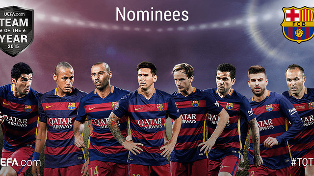 The eight Barça players nominated for the TOTY / UEFA