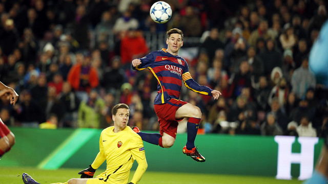 Messi scored twice in his return to Camp Nou. MIGUEL RUIZ / FCB