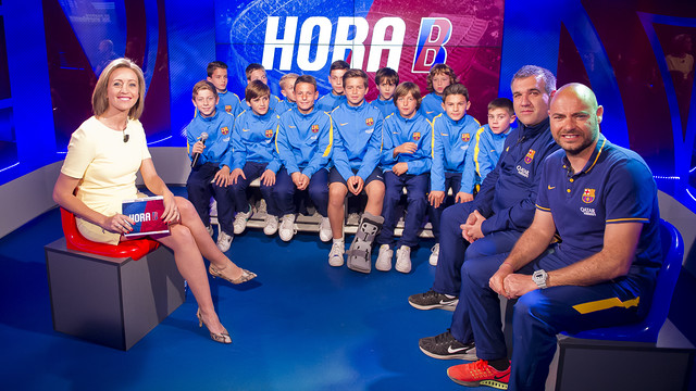 El Benjamín A entrevistado por Cristina Collado en la Hora B. VÍCTOR SALGADO / FCB El Benjamín A entrevistado por Cristina Collado en la Hora B. VÍCTOR SALGADO / FCB